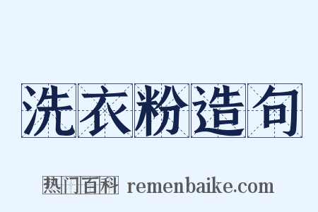 洗衣粉造句是什么意思的图片